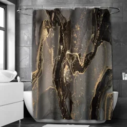 Shower Curtain with Hooks 180cm*180cm(70