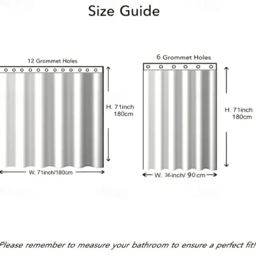 Shower Curtain with Hooks 180cm*180cm(70"*70") Polyester Washable Waterproof Ocean Beach Shells Pattern Bathroom Decor