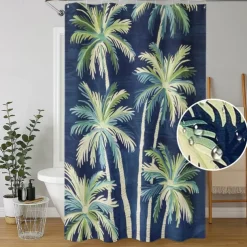 Shower Curtain with Hooks 180cm*180cm(70