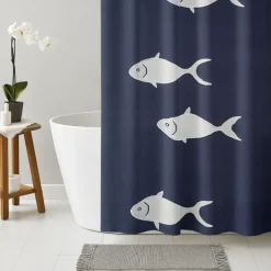 Shower Curtain with Hooks 180cm*180cm(70