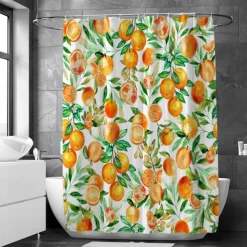 Shower Curtain with Hooks 180cm*180cm(70