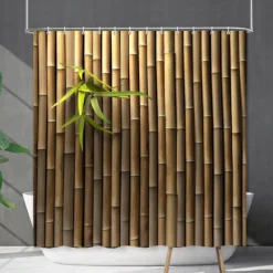 Shower Curtain with Hooks 180cm*180cm(70