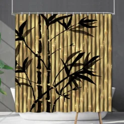 Shower Curtain with Hooks 180cm*180cm(70