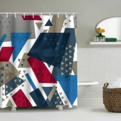 Shower Curtain with Hooks 180cm*180cm(70"*70") Polyester Washable Waterproof Pattern Bathroom Bathtub Decor Abstract