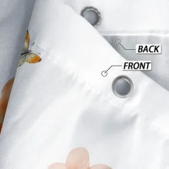 Shower Curtain with Hooks 180cm*180cm(70