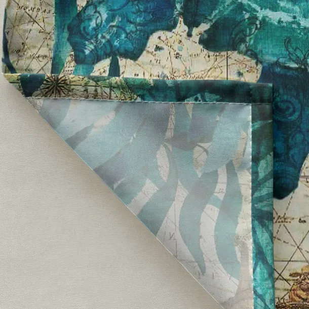 Shower Curtain with Hooks 180cm*180cm(70"*70") Polyester Washable Waterproof Ocean Landscape Pattern