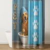 Shower Curtain with Hooks 180cm*180cm(70"*70") Polyester Washable Waterproof Pattern Bathroom Bathtub Decor Animal Dog