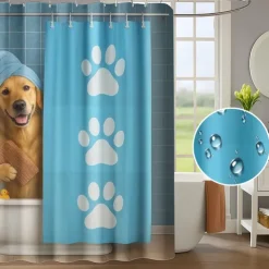 Shower Curtain with Hooks 180cm*180cm(70