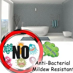 Shower Curtain with Hooks 180cm*180cm(70