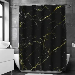 Shower Curtain with Hooks 180cm*180cm(70