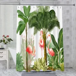 Shower Curtain with Hooks 180cm*180cm(70