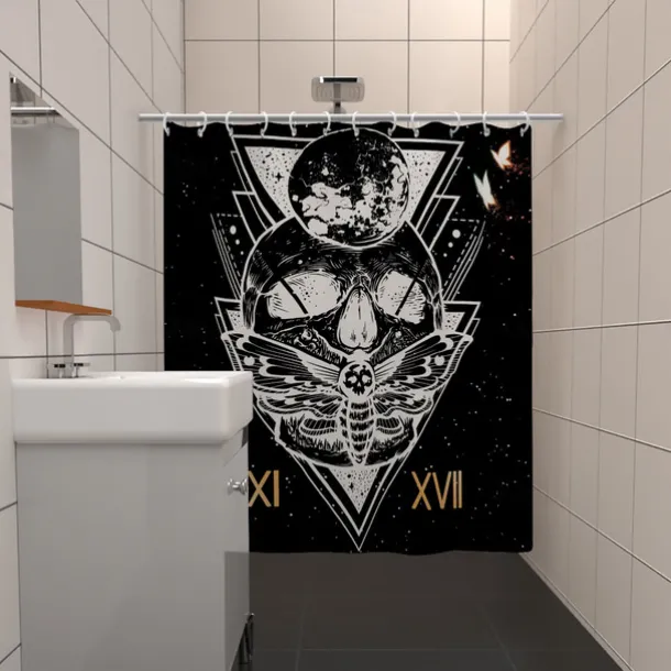 Shower Curtain with Hooks 180cm*180cm(70"*70") Polyester Washable Waterproof Plant Flower Pattern Bathroom Bathtub Decor