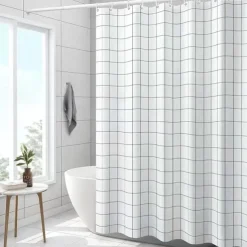 Shower Curtain with Hooks 180cm*180cm(70