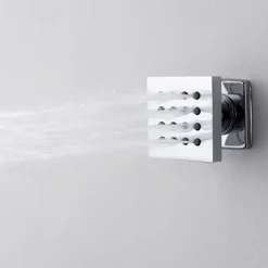 Shower Faucet,12 inch Chrome Shower Faucets Sets Complete with Brass Shower Head and Solid Brass Handshower+Wall MountedRainfall Shower Head System(Contain Bodysprays,Shower Arm,Handshower)