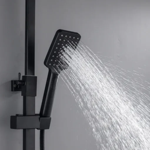 Shower Faucet,Rainfall Shower Head System Mixer valve Set - Handshower Included pullout Rainfall Shower Contemporary Antique Painted Finishes Mount Inside Ceramic Valve Bath Shower