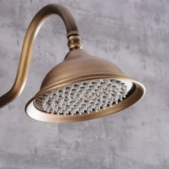 Shower Faucet,Shower System Set - Handshower Included pullout Waterfall Vintage Style / Country Antique Brass Mount Outside Ceramic Valve Bath Shower Mixer Taps