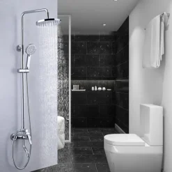 Shower Faucet,Shower System Rainfall Shower Head System Set Handshower Included pullout Multi Spray Shower Contemporary Traditional Electroplated Mount Outside Ceramic Valve Bath Shower Mixer Taps