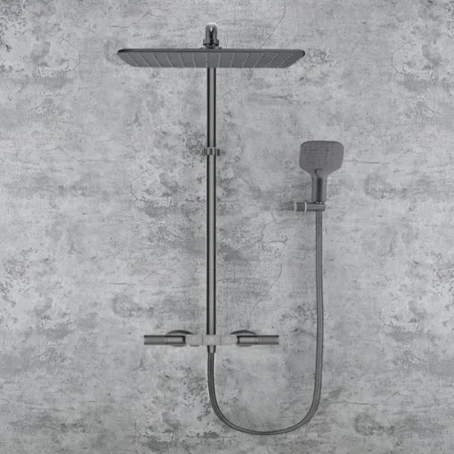 Shower Faucet,Shower System Set - Handshower Included Contemporary Chrome / Electroplated Mount Outside Ceramic Valve Bath Shower Mixer Taps