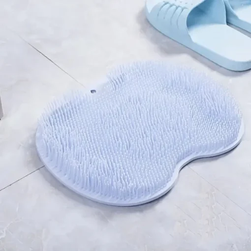 Shower Foot & Back Scrubber, Massage Pad – Hands-Free Silicone Body Scrubber with Suction Cups, Wall-Mounted Exfoliator for Back and Foot Cleaning, 1 Piece