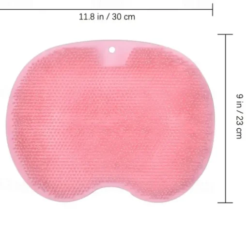 Shower Foot & Back Scrubber, Massage Pad – Hands-Free Silicone Body Scrubber with Suction Cups, Wall-Mounted Exfoliator for Back and Foot Cleaning, 1 Piece