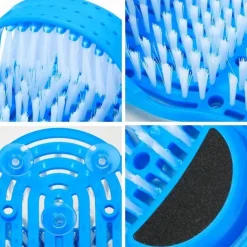Shower Foot Brush Cleaner Scrubber Bathroom Washing Legs Sandal Massager with Suction Cups, Promotes Circulation, Removes Dead Skin, Prevents Dry & Callused Feet, Reduces Bending