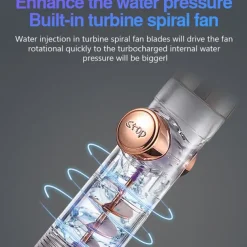 Shower Head High Pressure 3-Function SPA Shower Head With Switch On/Off Button Filter Bath Head Water Saving Shower Bathroom