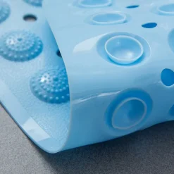 Shower Mats Rubber Shower Mat with Drain Hole - Non-Slip Bathtub Mat for Bathroom, Anti-Mildew, Quick-Drying, Comfortable and Safe for Kids and Elderly