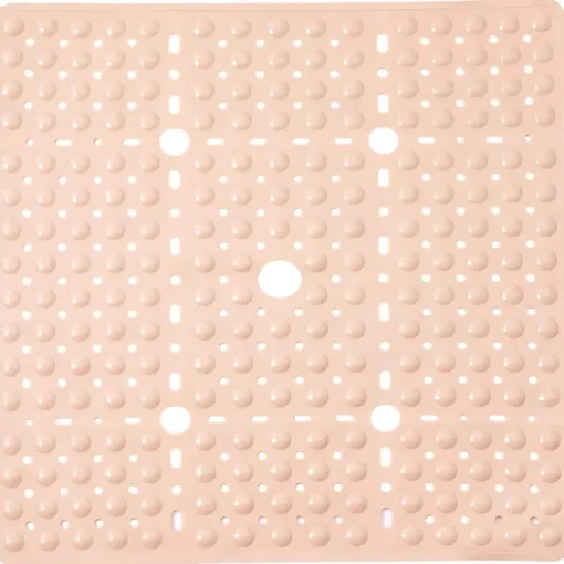 Shower Mats Rubber Shower Mat with Drain Hole - Non-Slip Bathtub Mat for Bathroom, Anti-Mildew, Quick-Drying, Comfortable and Safe for Kids and Elderly