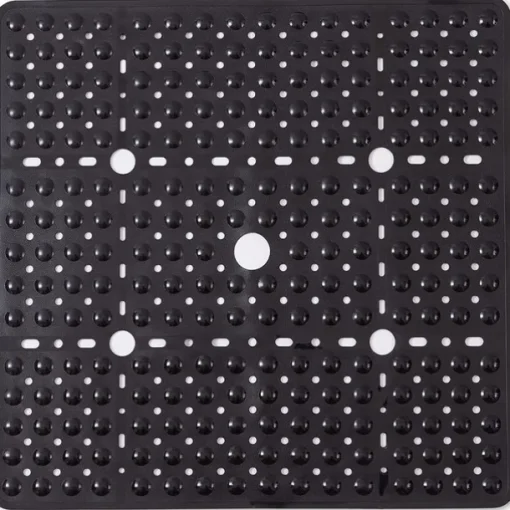 Shower Mats Rubber Shower Mat with Drain Hole - Non-Slip Bathtub Mat for Bathroom, Anti-Mildew, Quick-Drying, Comfortable and Safe for Kids and Elderly
