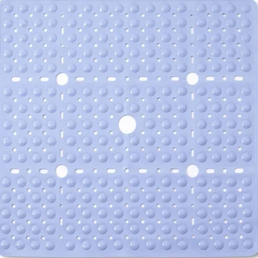 Shower Mats Rubber Shower Mat with Drain Hole - Non-Slip Bathtub Mat for Bathroom, Anti-Mildew, Quick-Drying, Comfortable and Safe for Kids and Elderly