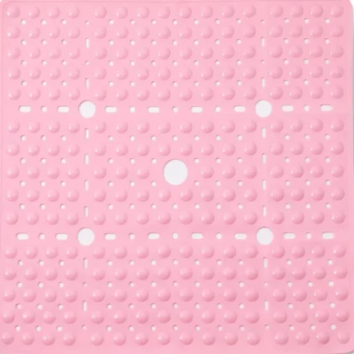 Shower Mats Rubber Shower Mat with Drain Hole - Non-Slip Bathtub Mat for Bathroom, Anti-Mildew, Quick-Drying, Comfortable and Safe for Kids and Elderly