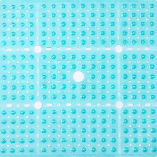 Shower Mats Rubber Shower Mat with Drain Hole - Non-Slip Bathtub Mat for Bathroom, Anti-Mildew, Quick-Drying, Comfortable and Safe for Kids and Elderly