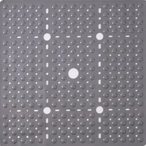 Shower Mats Rubber Shower Mat with Drain Hole - Non-Slip Bathtub Mat for Bathroom, Anti-Mildew, Quick-Drying, Comfortable and Safe for Kids and Elderly