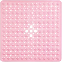 Shower Mats with Drain Hole - Non-Slip Bathtub Mat, Anti-Mildew, Quick-Drying, Comfortable and Safe for Kids and Elderly