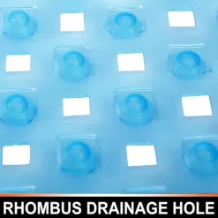 Shower Mats with Drain Hole - Non-Slip Bathtub Mat for Bathroom, Anti-Mildew, Quick-Drying, Comfortable and Safe for Kids and Elderly