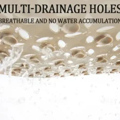 Shower Non Slip Mat, Square Bathtub Mat with Suction Cups & Drain Holes, Rubber Shower Stall Mat, Suspensible Safety Bath Shower Mats