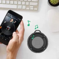 Shower Speaker, IPX7 Waterproof Bluetooth Speaker, Loud HD Sound, Portable Wireless Speaker with Suction Cup & Sturdy Hook, Built-in Mic, for Shower, Pool, Beach, Outdoor