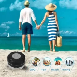 Shower Speaker, IPX7 Waterproof Bluetooth Speaker, Loud HD Sound, Portable Wireless Speaker with Suction Cup & Sturdy Hook, Built-in Mic, for Shower, Pool, Beach, Outdoor