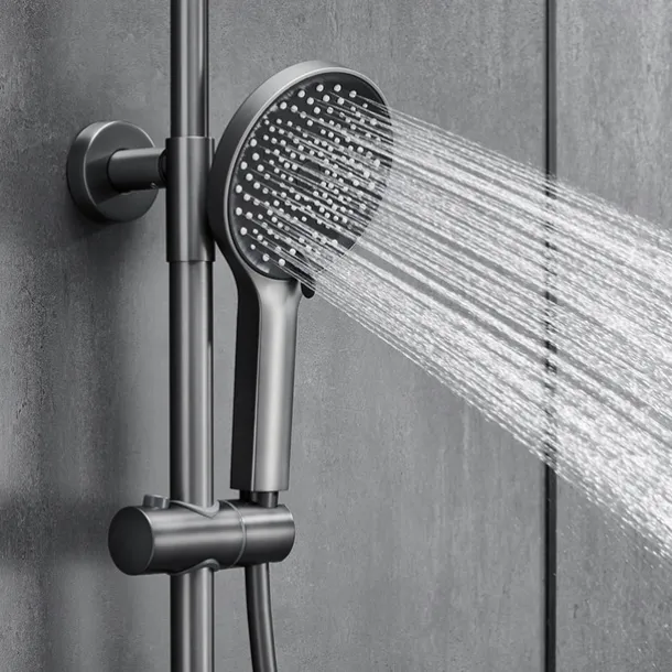 Shower System / Thermostatic Mixer valve Set - Handshower Included Multi Spray Shower Contemporary Electroplated Mount Outside Ceramic Valve Bath Shower Mixer Taps