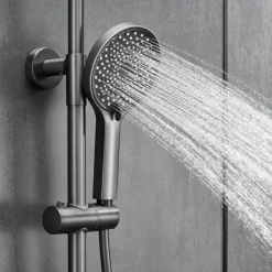 Shower System / Thermostatic Mixer valve Set - Handshower Included Multi Spray Shower Contemporary Electroplated Mount Outside Ceramic Valve Bath Shower Mixer Taps