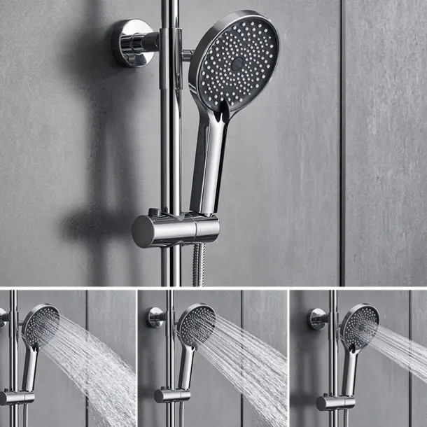 Shower System / Thermostatic Mixer valve Set - Handshower Included Multi Spray Shower Contemporary Electroplated Mount Outside Ceramic Valve Bath Shower Mixer Taps