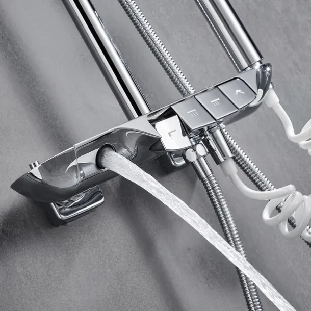 Shower System / Thermostatic Mixer valve Set - Handshower Included Multi Spray Shower Contemporary Electroplated Mount Outside Ceramic Valve Bath Shower Mixer Taps