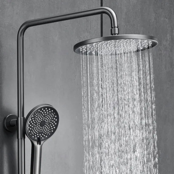 Shower System / Thermostatic Mixer valve Set - Handshower Included Multi Spray Shower Contemporary Electroplated Mount Outside Ceramic Valve Bath Shower Mixer Taps