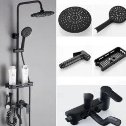 Shower System Faucet Combo Set with 8