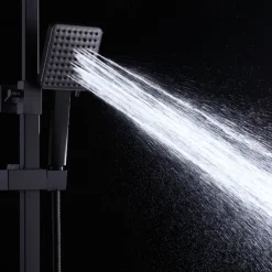 Shower System Faucet Set Wall Mounted, 9 inch Rainfall Shower Head Handshower Handheld Sprayer with Holder Electroplated / Painted Finishes Mount Inside Ceramic Valve Bath Shower