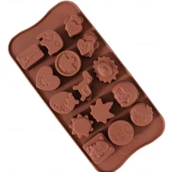 Silicone Chocolate Moulds 6 Pieces Silicone Moulds for Chocolate and Non-Stick Chocolate Molds Letters and Numbers for Making Chocolate Muffins Cakes 6 Shapes