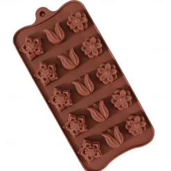 Silicone Chocolate Moulds 6 Pieces Silicone Moulds for Chocolate and Non-Stick Chocolate Molds Letters and Numbers for Making Chocolate Muffins Cakes 6 Shapes