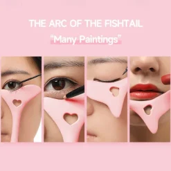 Silicone Eyeliner Makeup Stencils Wing Tips Marscara Drawing Lipstick Wearing Aid Face Cream Mask Applicator Makeup Beauty Tool