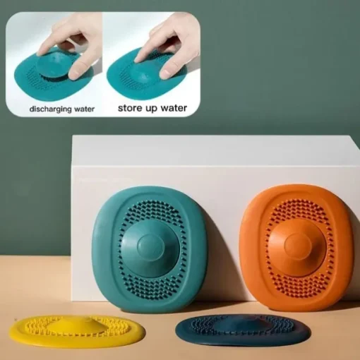 Silicone Kitchen Sink Plug Shower Filter Drain Cover Stopper Sink Strainer Drainer Floor Drain Hair Catcher Bathroom Accessorie