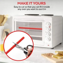 Silicone Oven Rack Protectors Cutable Heat Insulation Strip Oven Anti-Scald Rack Protect Against Burns And Scars